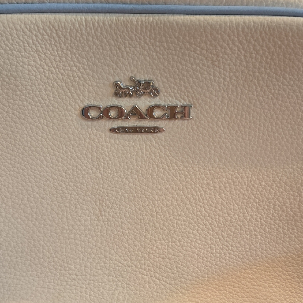 Coach Cream Pebbled Leather Bag